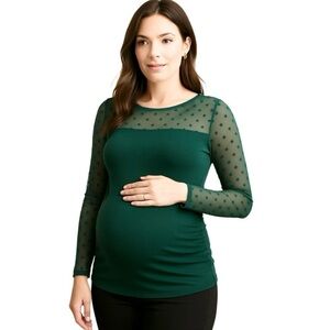 H&M MAMA Maternity Sheer Shoulder Tunic